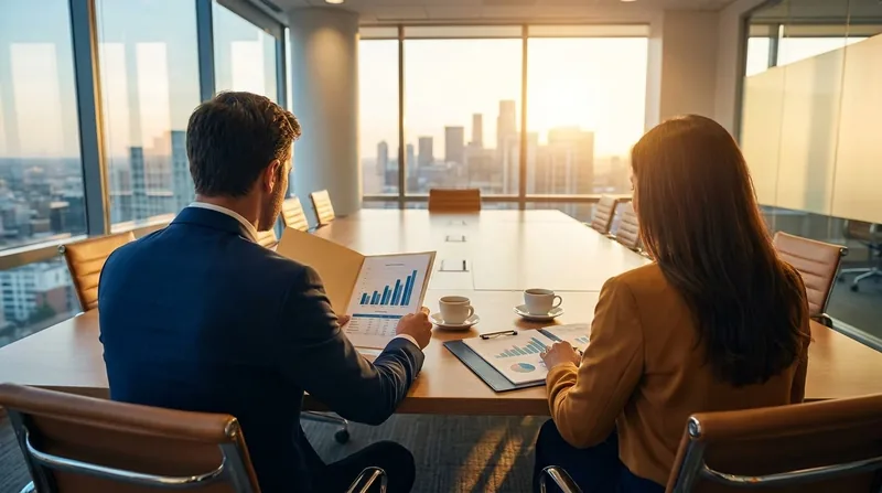 Advisors reviewing growth charts at a conference table, Hawaii Small Business Grants, Loans and Funding