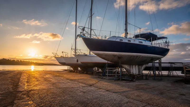 Working harbor with moored fishing boats and stacked crab pots at dawn, How to Start an Ocean Recreation Business in Hawaii