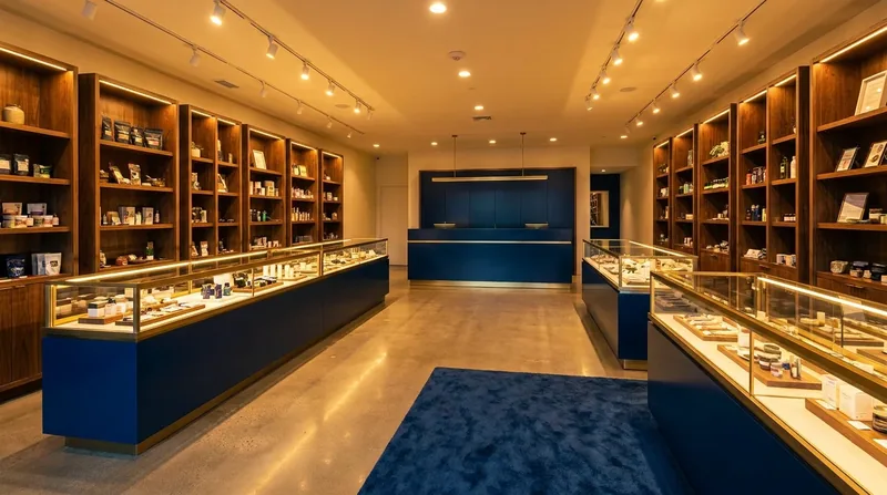 Licensed retail interior with glass display cases, How to Start a Smoke Shop or Vape Shop in Hawaii
